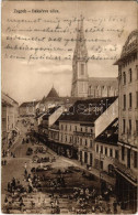 T3 1914 Zágráb, Zagreb; Bakaceva Ulica, Apoteka, Krojacka Skola, Kaptolska Ljekarna / Utcakép, Gyógyszertár, Iskola, Pia - Non Classés