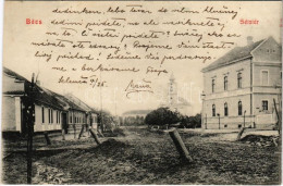T2 1910 Bács, Batsch, Bac; Sétatér, Templom. Schröder Kiadása / Street View, Promenade, Church - Ohne Zuordnung