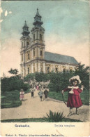 T3 1907 Szabadka, Subotica; Terézia Templom. Krécsi A. Nándor Kiadása. Montázs Hulahopp Karikás Kislánnyal / Church. Mon - Sin Clasificación