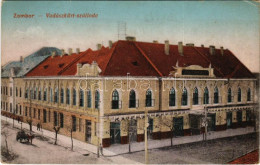 T2/T3 1918 Zombor, Sombor; Vadászkürt Szálloda és Kávéház. Kaufmann Emil Kiadása / Hotel And Café (EK) - Unclassified