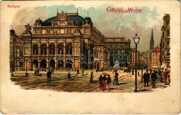 ** T3 Wien, Vienna, Bécs; Hofoper / Opera. Art Nouveau, Litho (creases) - Non Classés