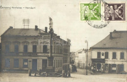 T2/T3 1922 Cerveny Kostelec, Námestí, Obcanska Zalozna, Josef Kocian / Square, Hotel, Shops, TCV Card, Photo (EK) - Ohne Zuordnung