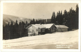 * T1/T2 Davidovy Boudy, Davidsbauden; Restaurant Zinecker / Restuarant In Winter. Photo - Unclassified