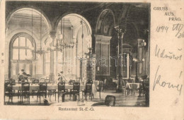 T2/T3 1899 Praha, Prag; Restaurant St.E.G. Interior - Ohne Zuordnung