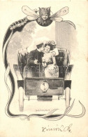 T2/T3 Couple In Automobile, Art Nouveau S: Ch. Scolik (EK) - Non Classificati