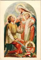 ** T2/T3 Óh Mily Szép A Tiszta Nemzedék. Újvidéki Tanítóképző Oltárképe / Hungarian Boy Scout Art Postcard, Hungarian Co - Non Classés