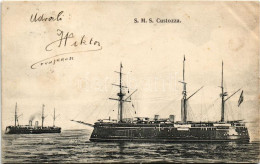T2/T3 K.u.k. Kriegsmarine SMS CUSTOZA (Custozza). G. Fano Pola 1907-08. (EK) - Non Classés
