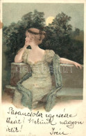 T2 Lady, Litho Postcard With Real Pearl Decoration A. Sockl, Wien No. 342 - Ohne Zuordnung