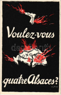 ** T1 Voulez-vous Quatre Alsaces? Országos Propaganda Bizottság Kiadása / Hungarian Irredenta Propaganda, Trianon S: E.  - Non Classificati