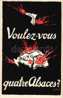 ** T1 Voulez-vous Quatre Alsaces? Országos Propaganda Bizottság Kiadása / Hungarian Irredenta Propaganda, Trianon S: E.  - Ohne Zuordnung