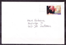 1996 Decemberzegels Gelopen Envelop Met Alleen De Velrand - Plaatfouten En Curiosa