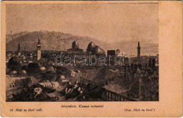 ** T2/T3 Jeruzsálem Metszet. "Múlt és Jövő" Képeslapok - Judaika / Jerusalem. Judaica Art Postcard S: Cassas (EK) - Non Classés