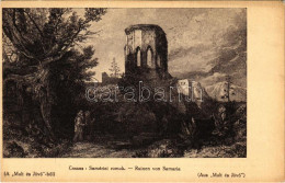 * T2 Samáriai Romok. "Múlt és Jövő" Képeslapok - Judaika / Ruinen Von Samaria. Judaica Art Postcard S: Cassas - Non Classés