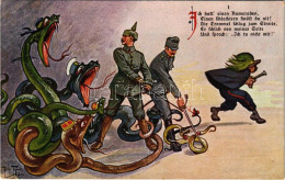 T2/T3 1916 Der Schlechte Kamerad / WWI German And Austro-Hungarian K.u.K. Military, Viribus Unitis Propaganda Art Postca - Non Classificati