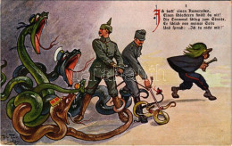 T2/T3 1916 Der Schlechte Kamerad / WWI German And Austro-Hungarian K.u.K. Military, Viribus Unitis Propaganda Art Postca - Ohne Zuordnung