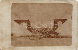 * T3 Első Világháborúban Felrobbantott Vasúti Híd / WWI K.u.k. Military, Blown Up Railway Bridge. Photo (EM) - Sin Clasificación