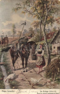 T3 Rast In Einem Polnischen Dorf. Im Kriege 1914/15, Moderne Meister Arthur Rehn & Co. / German Military Art Postcard S: - Ohne Zuordnung