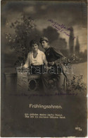 T3 1913 Frühlingsahnen. Ich Drücke Deine Zarte Hand, Die Ich Zu Meinem Glücke Fand / Osztrák-magyar Romantikus Katonai L - Non Classés