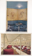 * Luftschiff Hindenburg - 2 Db Képeslap Léghajós Pecséttel / 2 Zeppelin Airship Postcards - Ohne Zuordnung