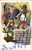 T3/T4 1927 Cseh Húsvét / Czech Easter S: V. Klimánek (vágott / Cut) - Ohne Zuordnung