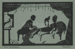 ** T1/T2 Plauderei / Silhouette Art Postcard. Nosnora Verlag W. 30. S: Eva Schönberg - Unclassified