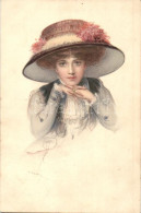 T2 Lady With Hat, M. Munk Wien, Nr. 479., Artist Signed, Litho - Non Classés