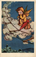 T1/T2 Angel, Art Deco Italian Postcard CCM 2513 S: V. Castelli - Ohne Zuordnung