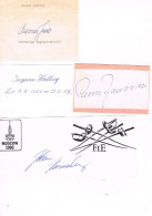 JEUX OLYMPIQUES - AUTOGRAPHES DE MEDAILLES OLYMPIQUES - CONCURRENTS DE SUEDE - - Authographs