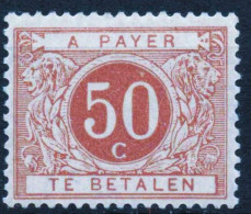 Timbres - Belgique - 1895 - Timbres Taxe - COB TX 8** Ocre Brun - Cote 130 - Sellos