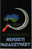 ** T1 Új Országot épít A Nemzeti Parasztpárt! Kiadja A Nemzeti Parasztpárt Hadifogolygondozó Osztálya / Hungarian Nation - Non Classés