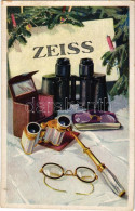 ** T3 Carl Zeiss Jena Szemüveg Reklám - Hátoldalon "Libál és März" Reklám / Zeiss Eye Glasses Advertisement (Rb) - Non Classés