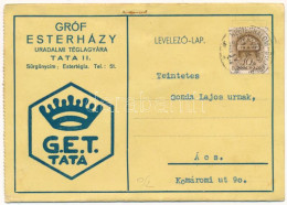 1941 Gróf Esterházy Uradalmi Téglagyára Tata. Kihajtható Képeslap / Hungarian Brickyard Advertisement - Non Classés