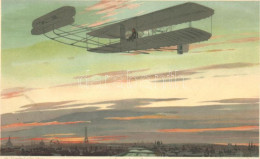 * T2 De Lambert über Paris; Meissner & Buch, Aeroplane Serie 1715. / De Lambert's Aeroplane Over Paris, Litho - Non Classés