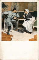 T2/T3 1917 Schach / Chess Game Between Soldier And Nurse. Kriegspostkarten Nr. 22. S: B. Wennerberg (EK) - Ohne Zuordnung