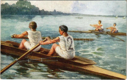 ** T2 Rowing Art Postcard. Raphael Tuck & Sons Oilette Serie Rudersport No. 975. - Ohne Zuordnung