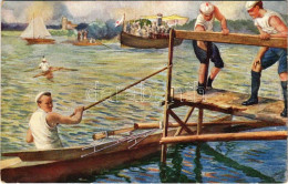 ** T2/T3 Rowing Art Postcard. Raphael Tuck & Sons Oilette Serie Rudersport No. 975. - Unclassified