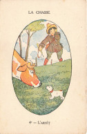 ILLUSTRATEUR SIGNE - Jean Kitt - La Chasse - L'Arrêt - Carte Postale Ancienne - Otros & Sin Clasificación