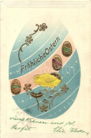 T2 Fröhliche Ostern / Easter Greeting Postcard, Litho, Emb. - Unclassified