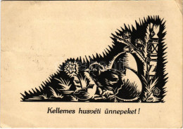 T2/T3 1941 Kellemes Húsvéti ünnepeket! Szociális Diákság: Az árvízkárosultakért / Easter Greeting (gyűrődések / Creases) - Ohne Zuordnung