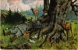 T2/T3 1912 Hunter Humour With Deer S: Arthur Thiele (EK) - Non Classificati