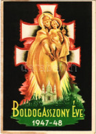 ** T2/T3 1947-48 Boldogasszony Éve; Actio Catholica / The Year Of Blessed Virgin Mary (fl) - Non Classés
