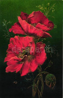 * T2 Poppy Flower, Golden Decoration, Litho, Emb. - Ohne Zuordnung