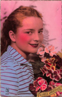 PHOTOGRAPHIE - Portrait - Femme - Colorisé - Carte Postale Ancienne - Fotografía