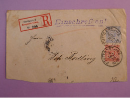 DC18  ALLEMAGNE  WUTTENBERG  LETTRE RECOM. 1904 STUTTGART + AFF. INTERESSANT+++ - Cartas & Documentos