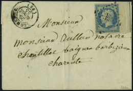 Lettre N° 14i, 20c Bleu Bdf Avec Filet D'encadrement Sur L T.B. Signé - Other & Unclassified