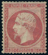 Neuf Avec Charnière N° 24, 80c Rose Bon Centrage, TB, Signé Brun - Andere & Zonder Classificatie