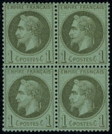 Neuf Sans Charnière N° 25, 1c Bronze, Bloc De 4, Superbe - Andere & Zonder Classificatie