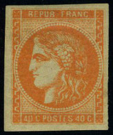 Neuf Avec Charnière N° 48, 40c Orange, T.B. Signé JF Brun - Other & Unclassified