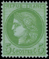 Neuf Sans Charnière N° 53k, 5c Vert Vif S/azuré, Excellent Centrage, TB - Other & Unclassified