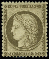 Neuf Avec Charnière N° 56, 30c Brun, T.B. Signé A Brun - Autres & Non Classés